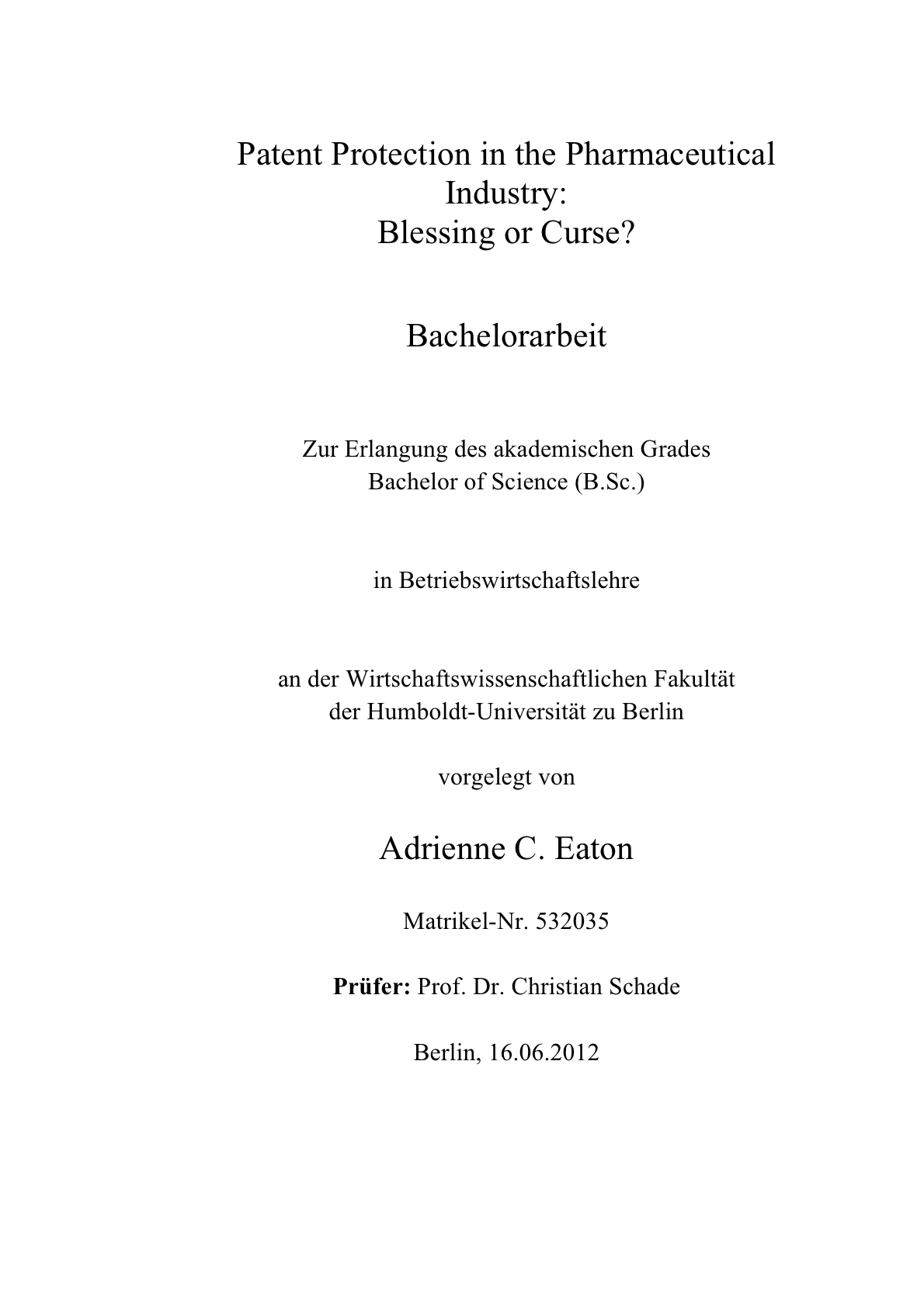 Dissertation title page